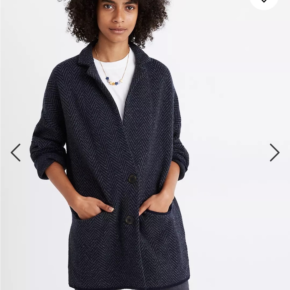 Madewell Herringbone Sweater Coat